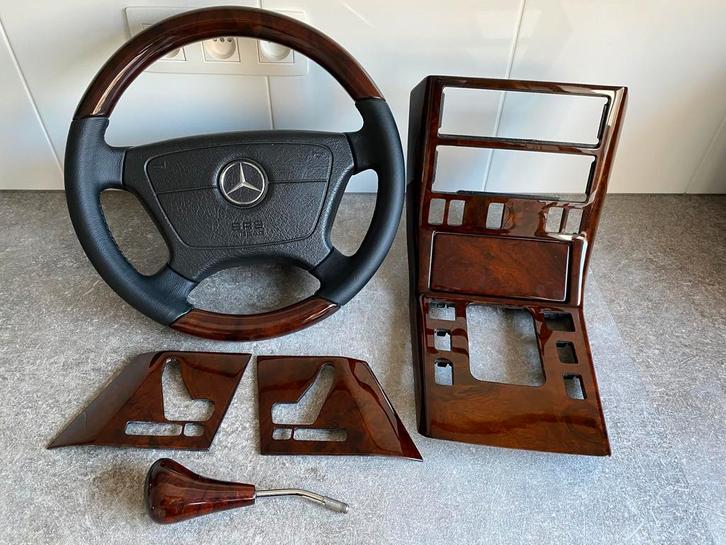 Mercedes R129 300SL middenconsole HOUT 500SL R107 SL500 m119, Auto-onderdelen, Klein materiaal, Mercedes-Benz, Nieuw, Ophalen of Verzenden