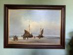 Mooyman Cor Corsius schilderij boten op strand olieverf doek, Antiek en Kunst, Kunst | Schilderijen | Klassiek, Ophalen