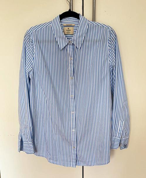 Lichtblauw/wit gestreepte blouse van Scotch & Soda maat L, Kleding | Dames, Blouses en Tunieken, Gedragen, Maat 42/44 (L), Blauw