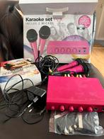 Karaoke set pink roze incl karaoke hits, Audio, Tv en Foto, Karaoke-apparatuur, Ophalen, Zo goed als nieuw, Microfoon(s)