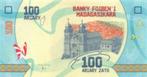 Bankbiljer MADAGASCAR, Postzegels en Munten, Bankbiljetten | Amerika, Los biljet, Zuid-Amerika, Verzenden