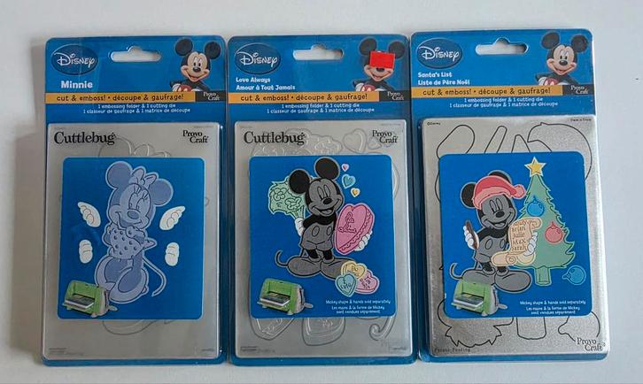 Cuttlebug Disney snij en Embossing Mallen - Mickey Mouse, Hobby en Vrije tijd, Scrapbooking, Zo goed als nieuw, Frame of Mal, Cuttlebug