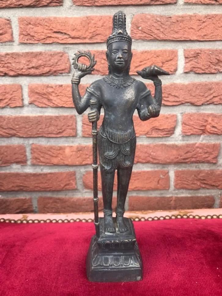 vier-armige bronzen godheid, India, Antiek en Kunst, Antiek | Koper en Brons, Brons, Ophalen of Verzenden