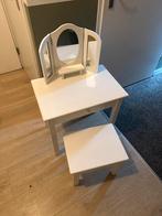 Leuke kaptafel voor kinderen met spiegel en krukje, Minder dan 75 cm, Zo goed als nieuw, Voetruimte, Minder dan 50 cm
