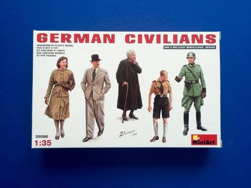 MiniArt	35086	German Civilians	1/35, Hobby en Vrije tijd, Modelbouw | Figuren en Diorama's, 1:35 tot 1:50, Ophalen of Verzenden