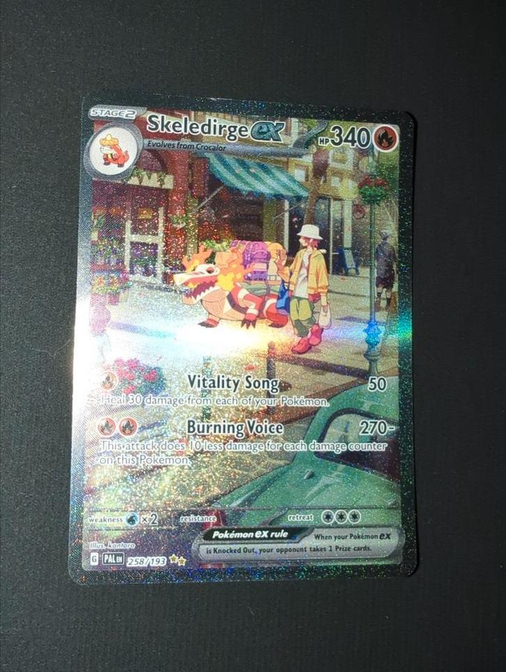 Skeledirge EX SIR, Hobby en Vrije tijd, Verzamelkaartspellen | Pokémon, Zo goed als nieuw, Ophalen of Verzenden