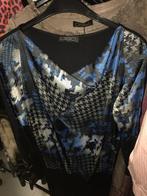 Geisha nieuwe dames jurk lange top trui blauw zwart wit s/36, Ophalen of Verzenden, Nieuw, Blauw, Onder de knie