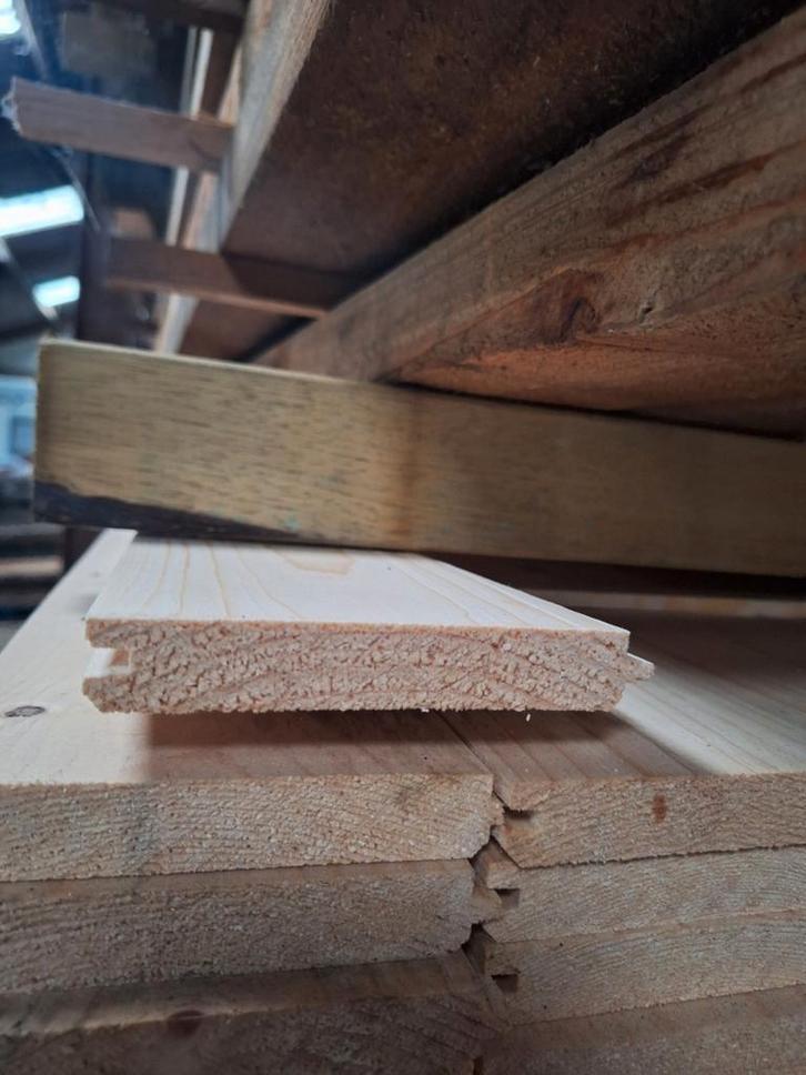 Vuren vloerplanken / restant 50 st 18 x 125 mooie kwaliteit, Doe-het-zelf en Verbouw, Hout en Planken, Nieuw, Plank, Vuren, 300 cm of meer