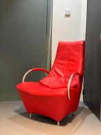 Design fauteuil met hocker merk De Toekomst Sitting Visioen, Huis en Inrichting, Fauteuils, Modern, Leer, Ophalen of Verzenden