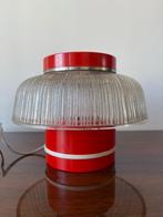 Mid-century vintage design lamp Napako – rood metaal en glas, Ophalen, Gebruikt, Glas, Mid Century Vintage