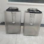 2 glazen windlichten 30x20x20 grote, Verzenden, Zo goed als nieuw, Overige materialen, Minder dan 25 cm