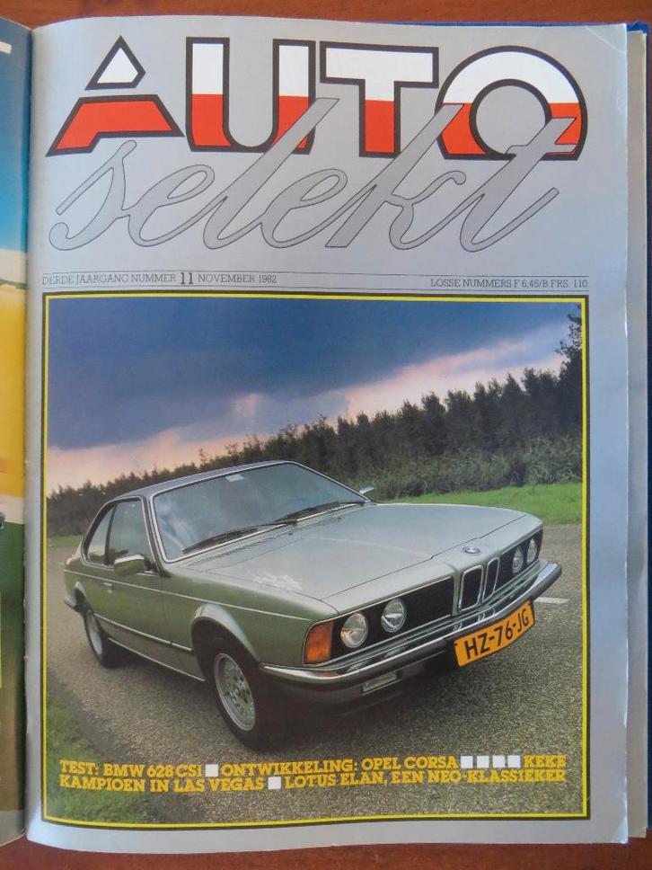 Autoselekt 11 1982 Opel Corsa, BMW 628 CSi, Lotus Elan, 308, Boeken, Auto's | Folders en Tijdschriften, Nieuw, BMW, Ophalen of Verzenden