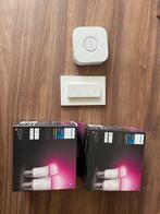Philips hue white and color E27 12x, bridge + remote, Huis en Inrichting, Lampen | Losse lampen, Ophalen of Verzenden, Zo goed als nieuw
