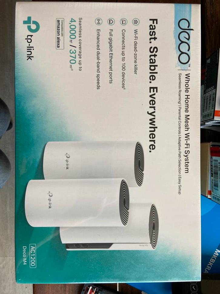 TP-Link Deco M4(3-pack), Computers en Software, WiFi-versterkers, Nieuw, Ophalen of Verzenden