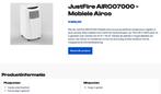 Mobiele Airco - JustFire AIRCO7000 - 1kw 7000btu, Witgoed en Apparatuur, Airco's, Ophalen, Gebruikt, Minder dan 60 m³, 2 snelheden