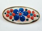 Emaille Bloem  Broche  joop Schilt, Overige materialen, Joop Schilt, Verzenden, .