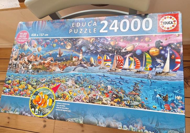 24000 stukjes puzzel (Educa), Hobby en Vrije tijd, Denksport en Puzzels, Zo goed als nieuw, Meer dan 1500 stukjes, Ophalen of Verzenden