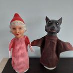 Poppenkastpoppen Roodkapje wolf rubber 1960 Beeusaert pop, Antiek en Kunst, Ophalen