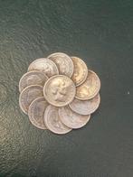 Zilveren broche muntjes 5 cent willem 3, Antiek en Kunst, Ophalen of Verzenden, Zilver