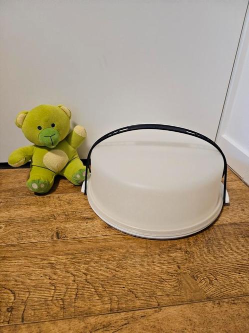 (R.) Tupperware nieuwe taartdoos rond met handvat, Huis en Inrichting, Keuken | Tupperware, Nieuw, Schaal, Wit, Ophalen of Verzenden