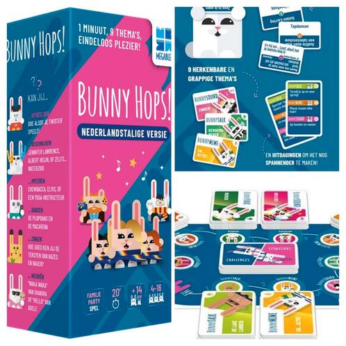 Bunny hops raad en partyspel nieuw in de doos, Hobby en Vrije tijd, Gezelschapsspellen | Kaartspellen, Nieuw, Vijf spelers of meer