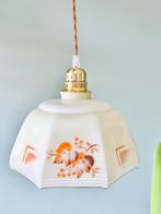 Vintage glazen lampenkap hanglamp lamp, Ophalen of Verzenden, Gebruikt, Glas