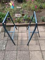 Schragen bureau ikea metalen lerberg ,table legs, Huis en Inrichting, Tafelonderdelen, Tafelpoot, 50 tot 100 cm, Zo goed als nieuw