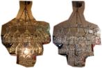 Leitmotiv Hanglamp, Kroonluchter, Wijnglazen, Eetkamerlamp, Ophalen, Zo goed als nieuw, Glas, 75 cm of meer