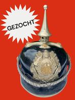 Gezocht | gevraagd Oude brandweerhelm - pickelhaube, Verzamelen, Militaria | Algemeen, Ophalen of Verzenden, Nederland, Embleem of Badge