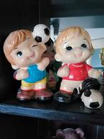2 voetbal jongens spaarpotten, Ophalen of Verzenden, Zo goed als nieuw, Steen, Aardewerk of Keramiek, Overige thema's