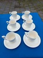 Recamier servies 6 kopjes met schotel, Huis en Inrichting, Keuken | Servies, Overige stijlen, Kop(pen) en/of Schotel(s), Ophalen of Verzenden