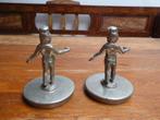 2 antieke metalen beeldjes, Ophalen of Verzenden