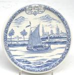 Wandbordje Delfts blauw met scheepje, Ophalen of Verzenden