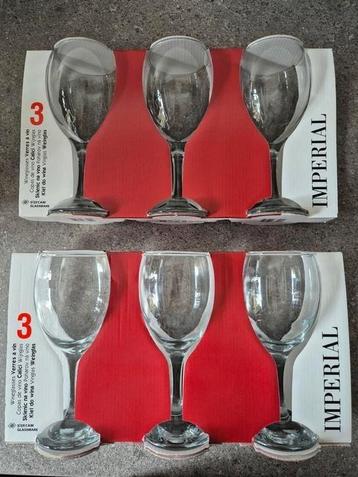 6 nieuwe wijnglazen Imperial beschikbaar voor biedingen