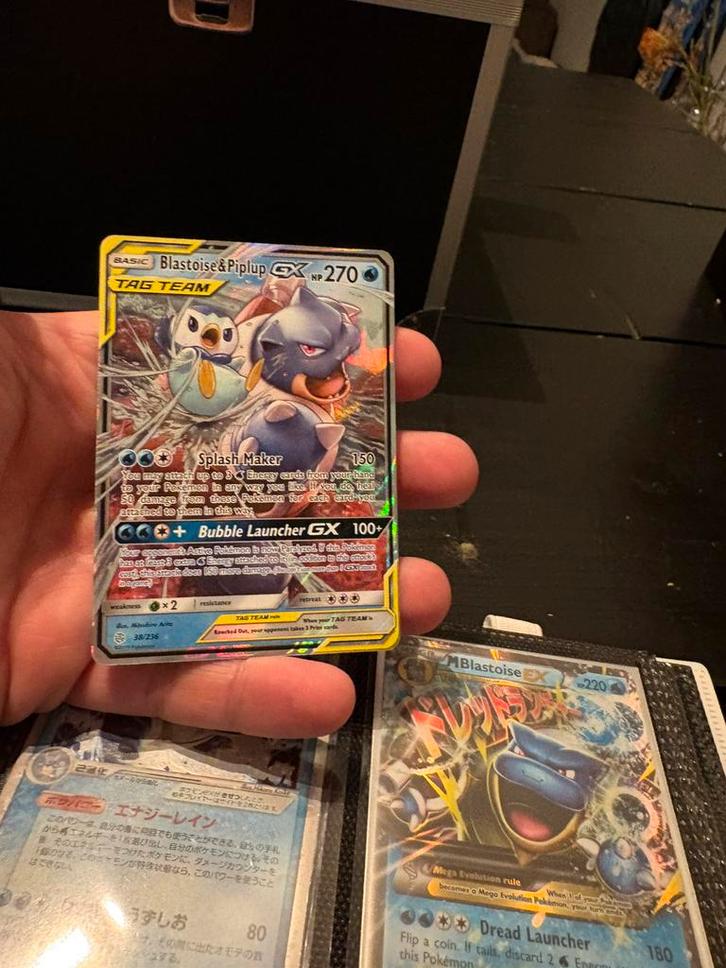 Bladtoise en piplup, Hobby en Vrije tijd, Verzamelkaartspellen | Pokémon, Zo goed als nieuw, Meerdere kaarten, Foil, Ophalen of Verzenden