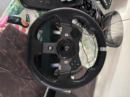Logitech G920 stuurwiel en pendalen+ buttonbox  en streamd, Computers en Software, Joysticks, Zo goed als nieuw, Verzenden