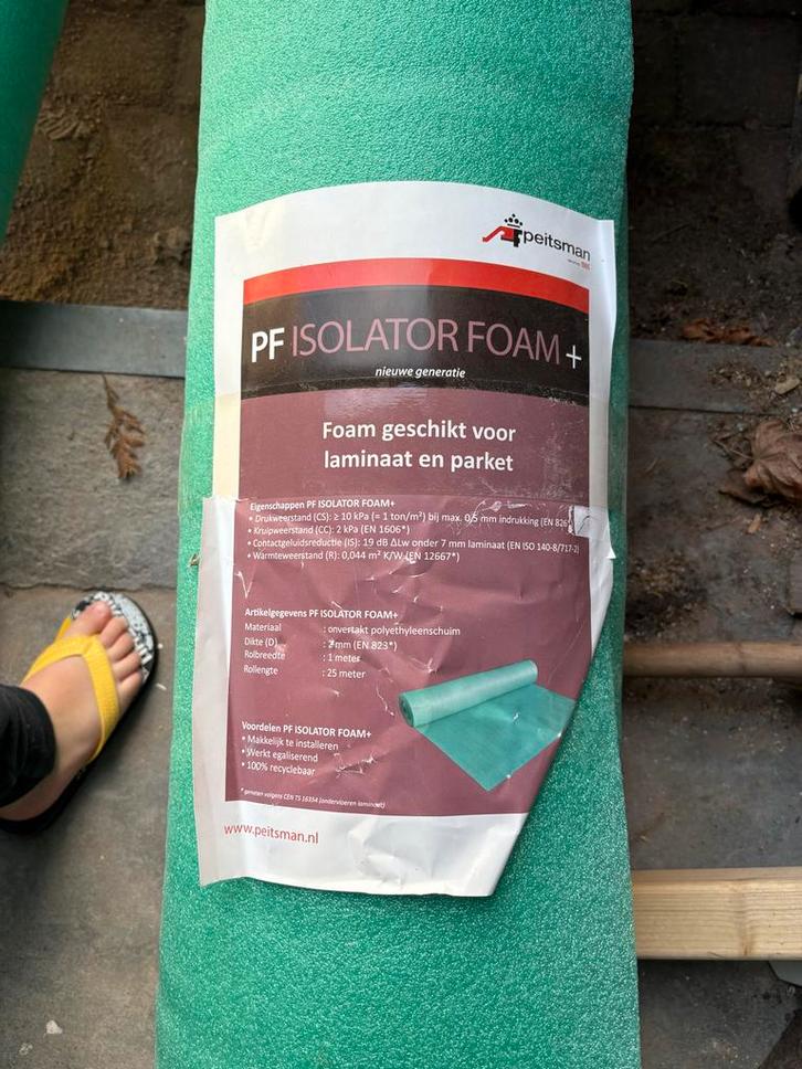 PF Isolator Foam + Isotex 2mm - 1,5 Rol, Doe-het-zelf en Verbouw, Isolatie en Afdichting, Nieuw, Vloerisolatie, Overige materialen