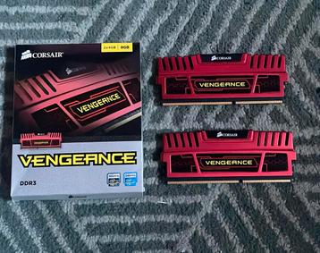 Corsair vengeance DDR3 2x4GB - 8GB rood - originele doos beschikbaar voor biedingen