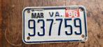Kentekenplaat virginia USA  1996  18x10 cm, Ophalen of Verzenden, Gebruikt