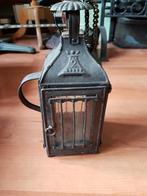 Antiek  Frans spoorweg lantaarntje, Ophalen, Gebruikt, Trein, Overige typen