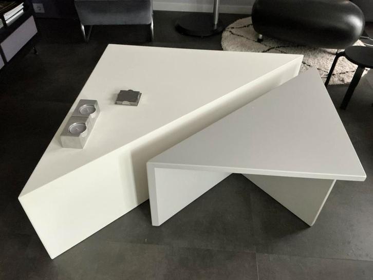 Leolux salontafels 2 stuks, Huis en Inrichting, Tafels | Salontafels, Zo goed als nieuw, Minder dan 50 cm, 100 tot 150 cm, 50 tot 100 cm