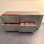 exclusieve design kunst KAST zink met rood Arno Kortschot, Gebruikt, 100 tot 150 cm, Minder dan 100 cm, 25 tot 50 cm