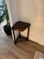 Vintage Hoektafel met Gedraaide Poten, Ophalen of Verzenden