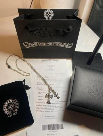 Weg=weg | Chrome Hearts S925 dubelle kruis ketting beschikbaar voor biedingen