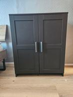 Ikea Brimnes zwarte kast met deuren 78x95, Overige materialen, Met deur(en), Zo goed als nieuw, Minder dan 100 cm