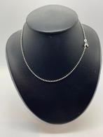 B370 Prachtige zilveren balletjes ketting 41 cm, Ophalen of Verzenden, X, Zilver, Zilver