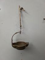 13877) mooi oud messing  olie lampje, Ophalen of Verzenden, Zo goed als nieuw