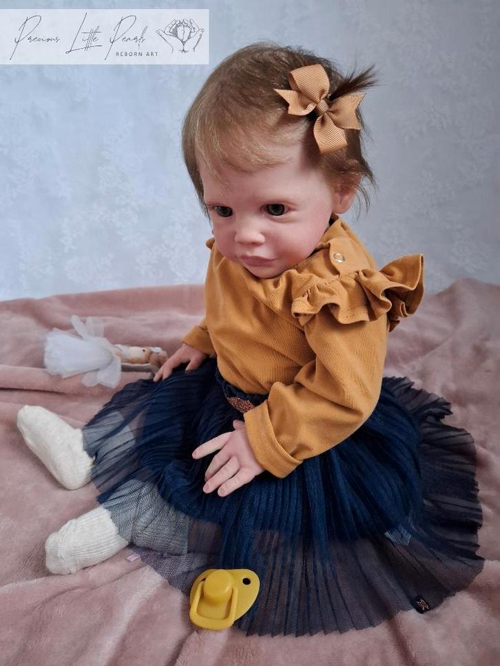 Schattig reborn meisje, toddler. NIEUW, Verzamelen, Poppen, Nieuw, Pop, Levensecht of Reborn, Ophalen of Verzenden