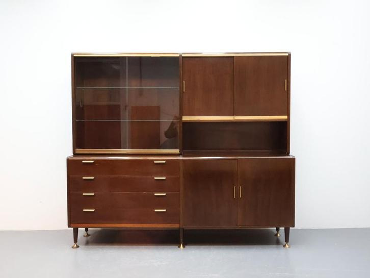 Vintage wandmeubel A.A. Patijn, Huis en Inrichting, Kasten | Wandmeubels, Gebruikt, 150 tot 200 cm, 150 tot 200 cm, 25 tot 50 cm