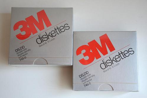 Floppy Diskettes 3M DS,DD. NIEUW IN DOOS., Computers en Software, Beschrijfbare discs, Nieuw, Overige typen, Herschrijfbaar, Dubbelzijdig